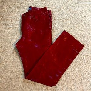 Real Red Leather VINTAGE Gap Bootcut Pants Y2K